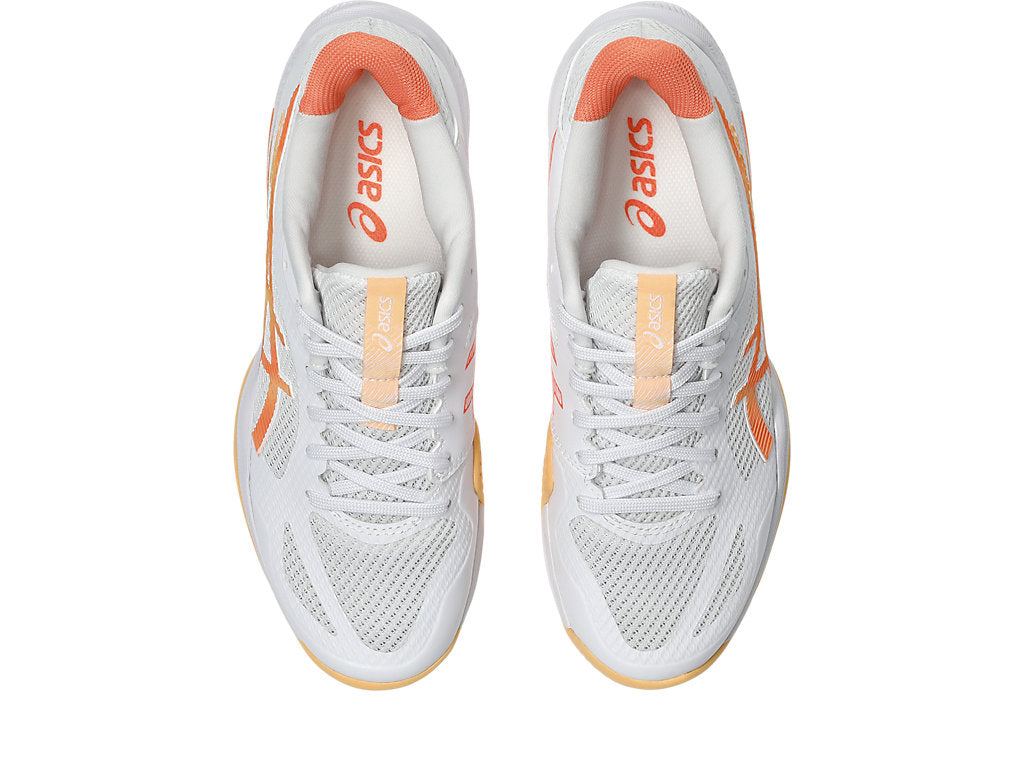 Asics Women's BLADE FF 2 Indoor Shoes in White/Vivid Coral