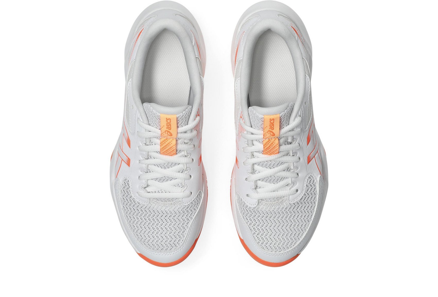 Asics Women's GEL-ROCKET 12 Indoor Shoes in White/Vivid Coral