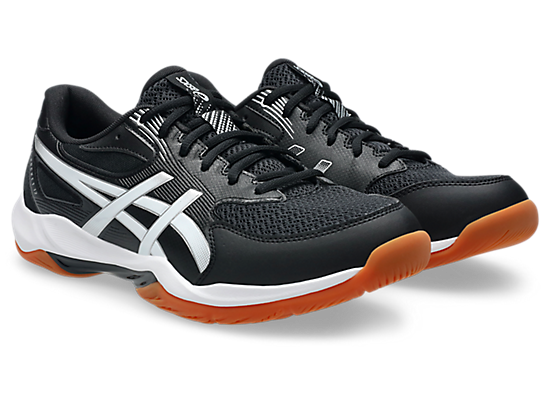 Asics Unisex GEL-ROCKET 12 Wide (2E) Indoor Shoes in Black/White