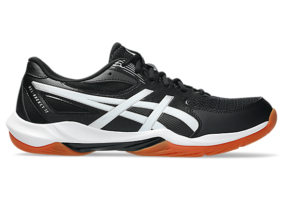 Asics Unisex GEL-ROCKET 12 Wide (2E) Indoor Shoes in Black/White