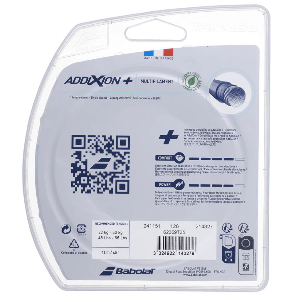 Babolat AddiXion + Tennis String Set in Natural
