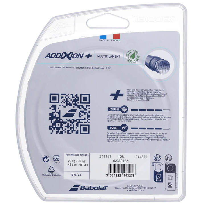 Babolat AddiXion + Tennis String Set in Natural