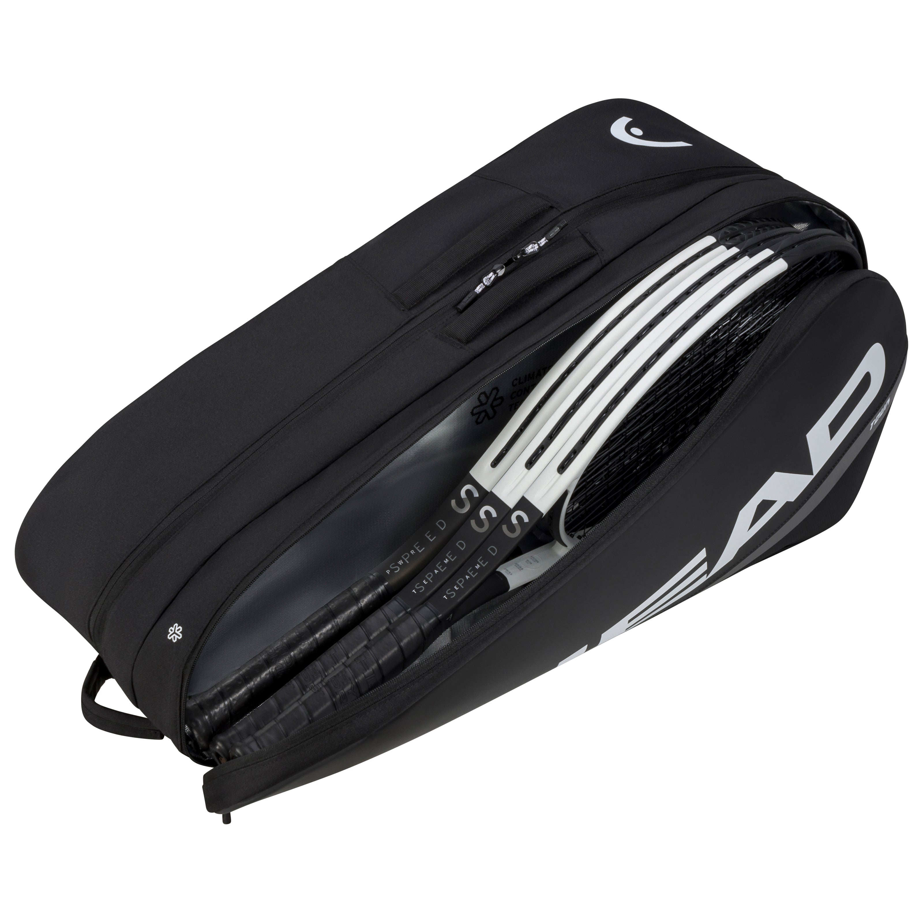 Head Tour 9 Racquet Tennis Bag L in Black/White