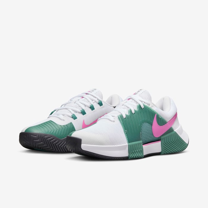 Nike Women's Zoom GP Challenge 1 Shoes in White/Playful Pink-Bicoastal-Black