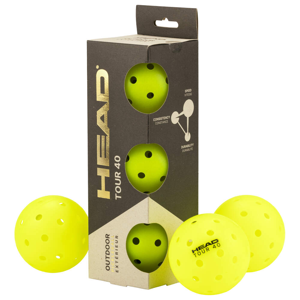 Head Tour 40 Outdoor Pickleball 3 Ball Pack