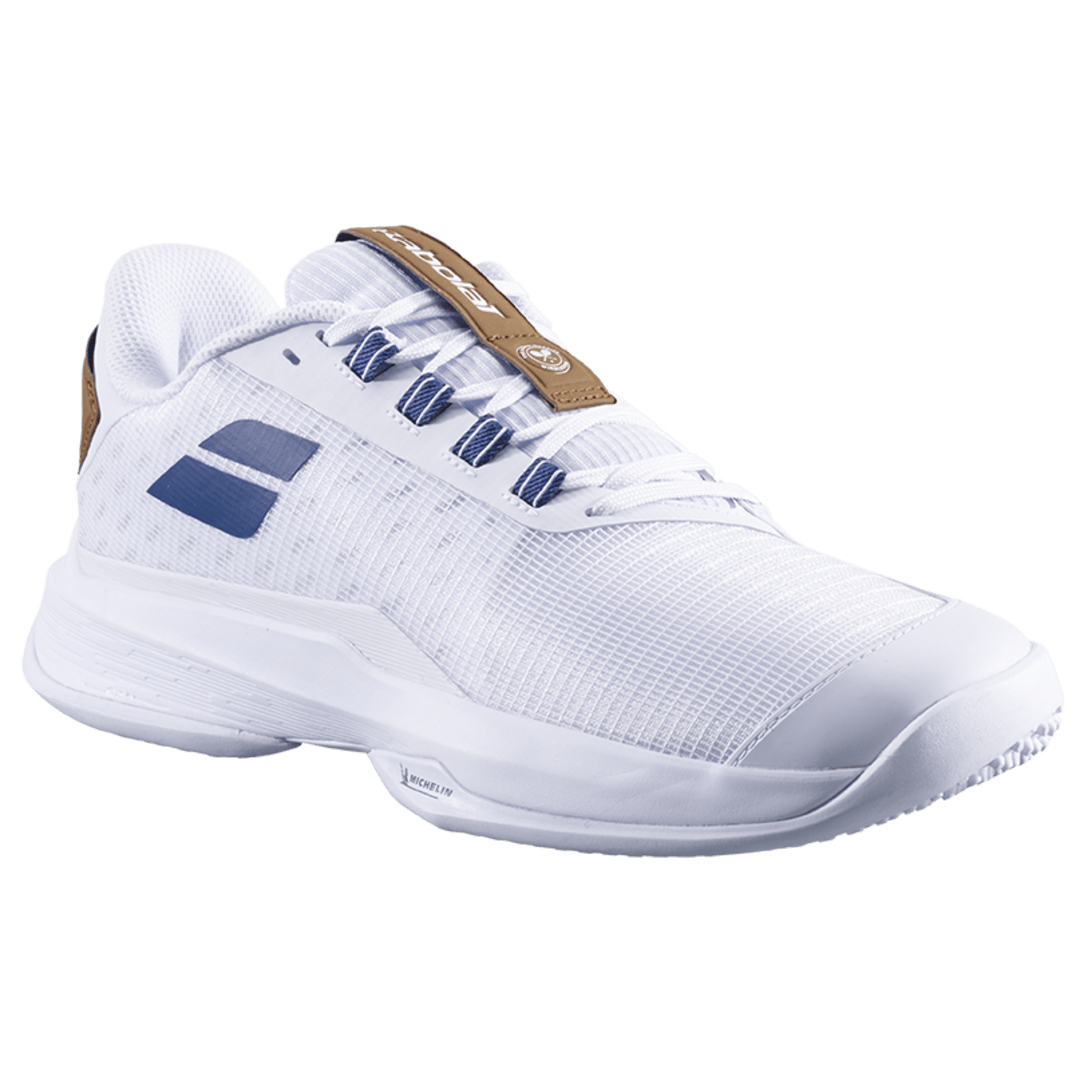 Babolat Men's Jet Tere 2 Sand Grass Wimbledon Tennis Shoes in White/Blue