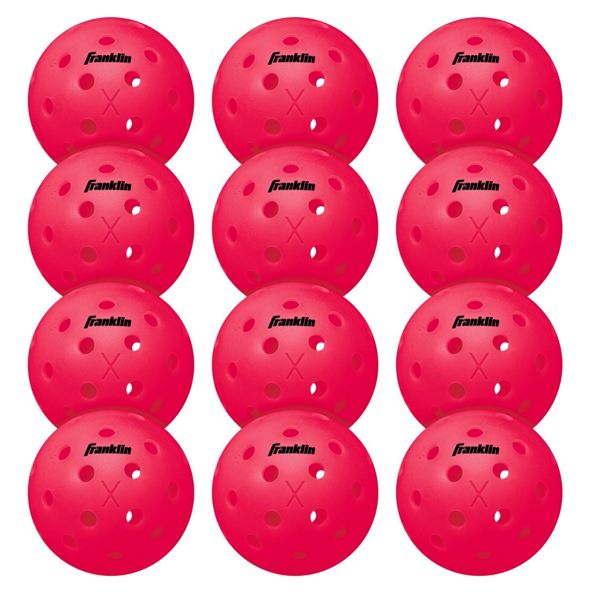 Franklin X-40 Outdoor Pickleballs in Pink