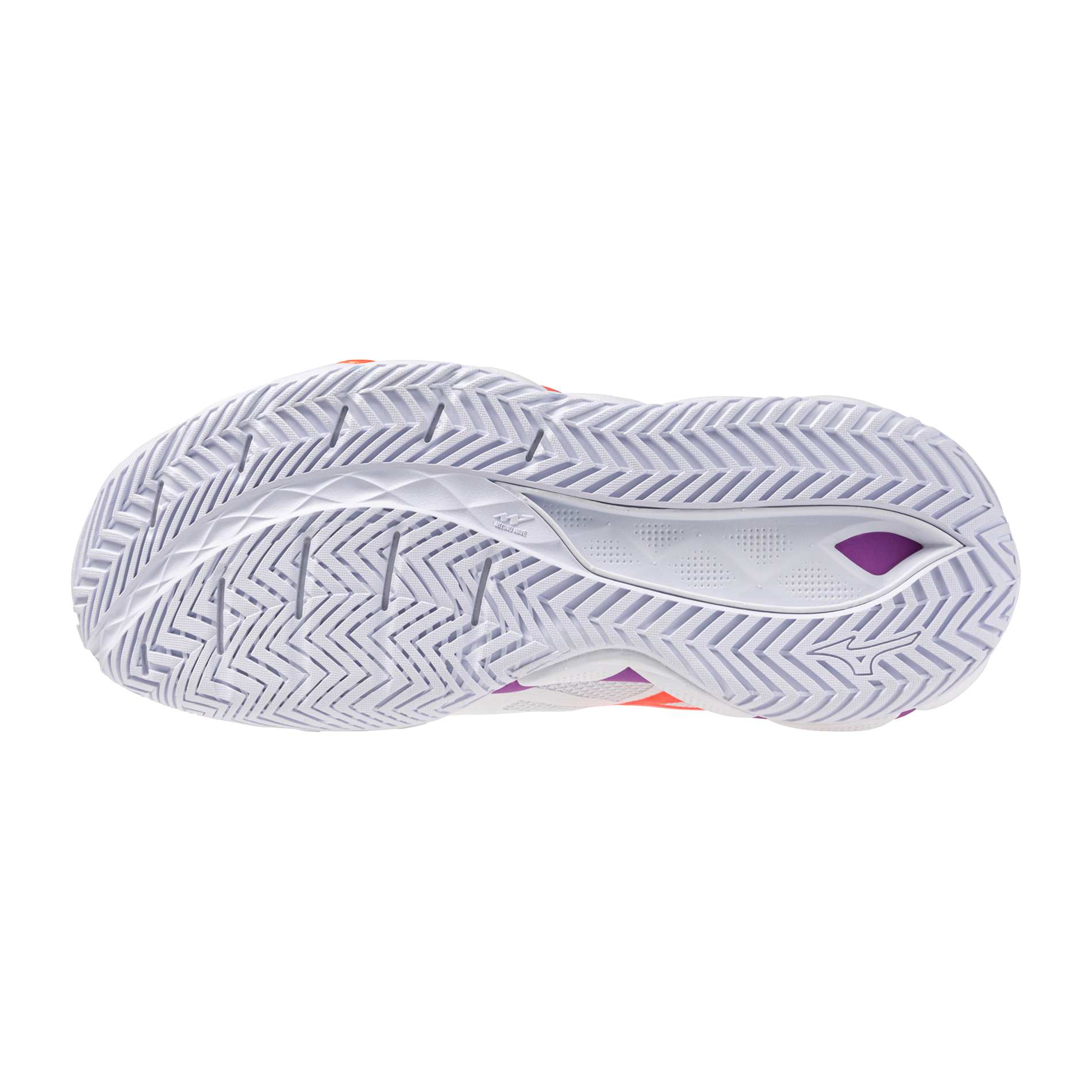 Mizuno Women's Wave Enforce Tour 2 AC Tennis Shoes in White/Lava Orange — White/Lava Orange