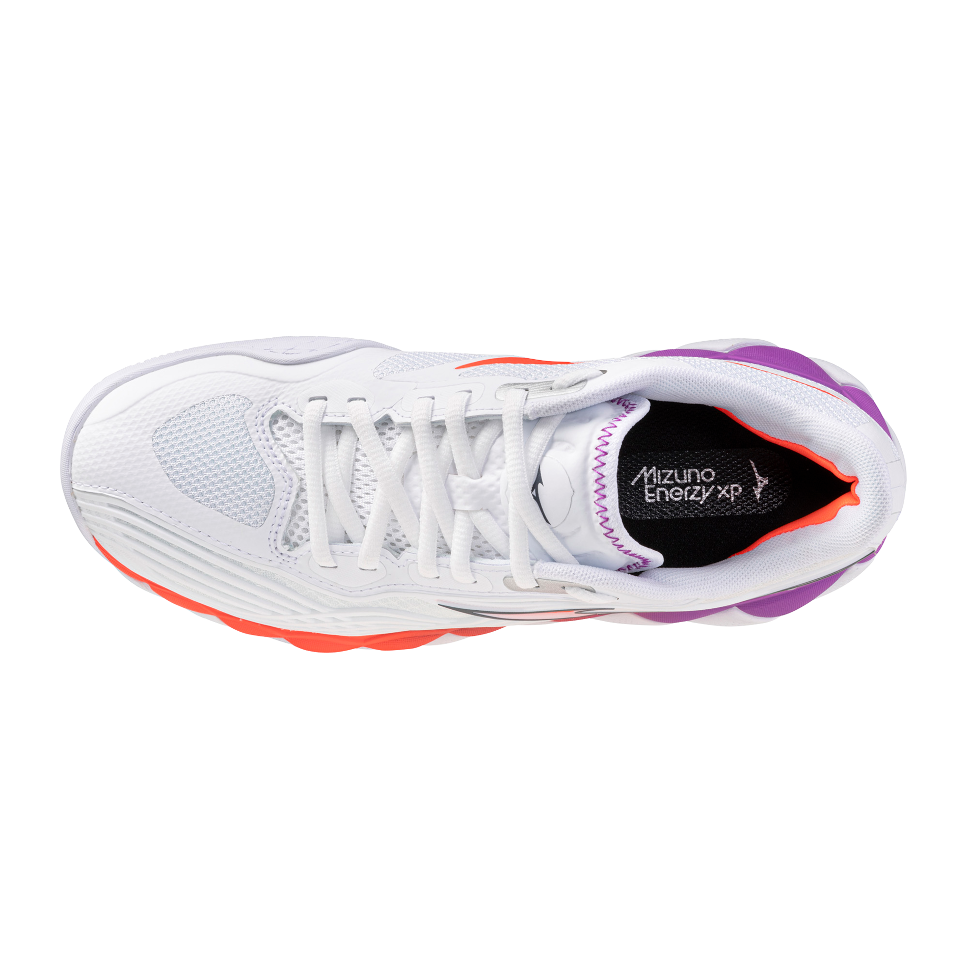 Mizuno Women's Wave Enforce Tour 2 AC Tennis Shoes in White/Lava Orange — White/Lava Orange