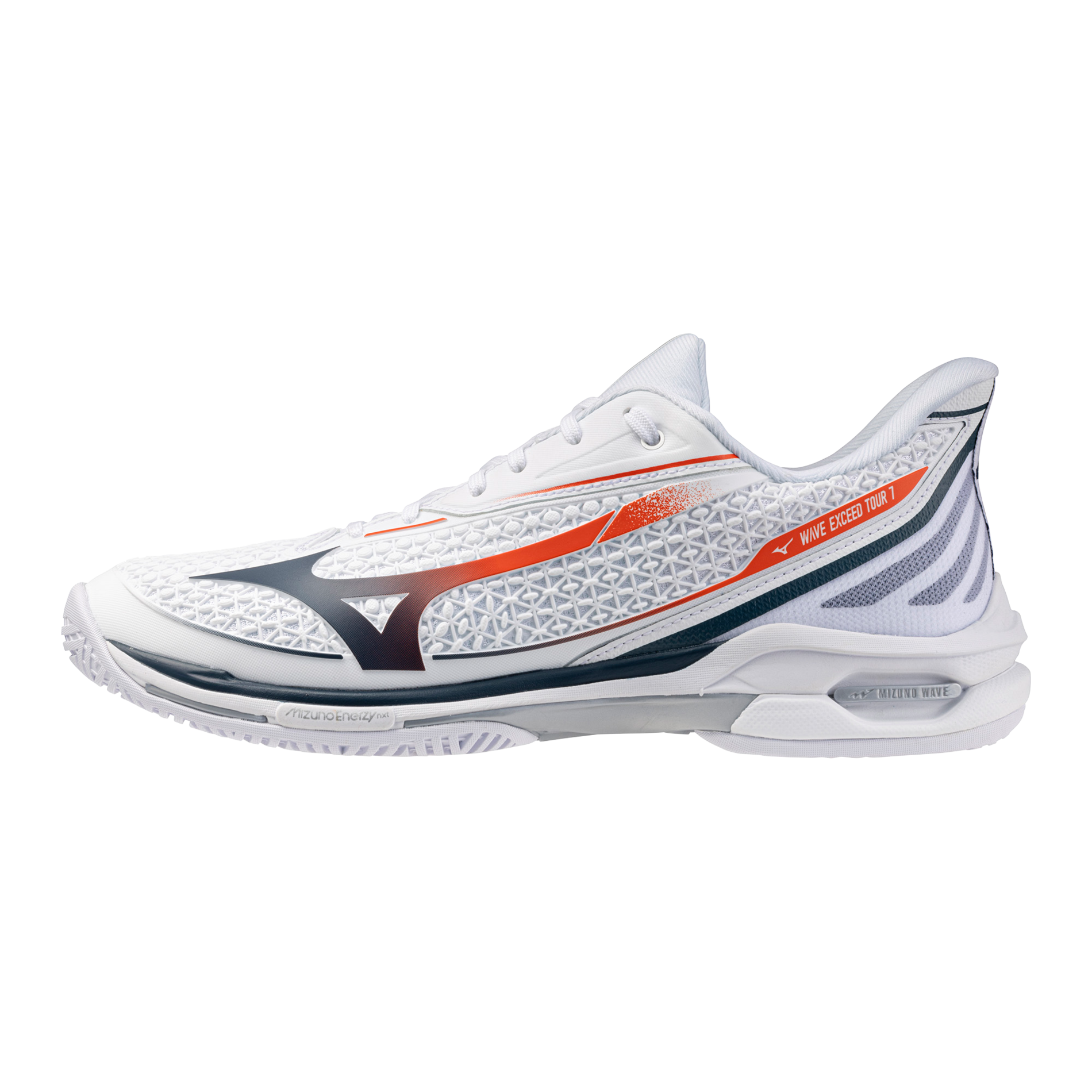 Mizuno Men's Wave Exceed Tour 7 AC Tennis Shoes in White/Insignia Blue — White/Insignia Blue