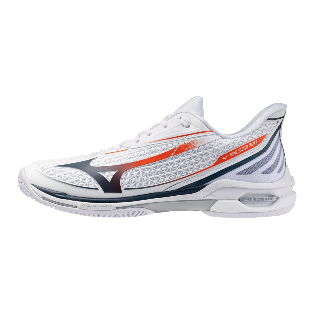 Mizuno Men's Wave Exceed Tour 7 AC Tennis Shoes in White/Insignia Blue — White/Insignia Blue