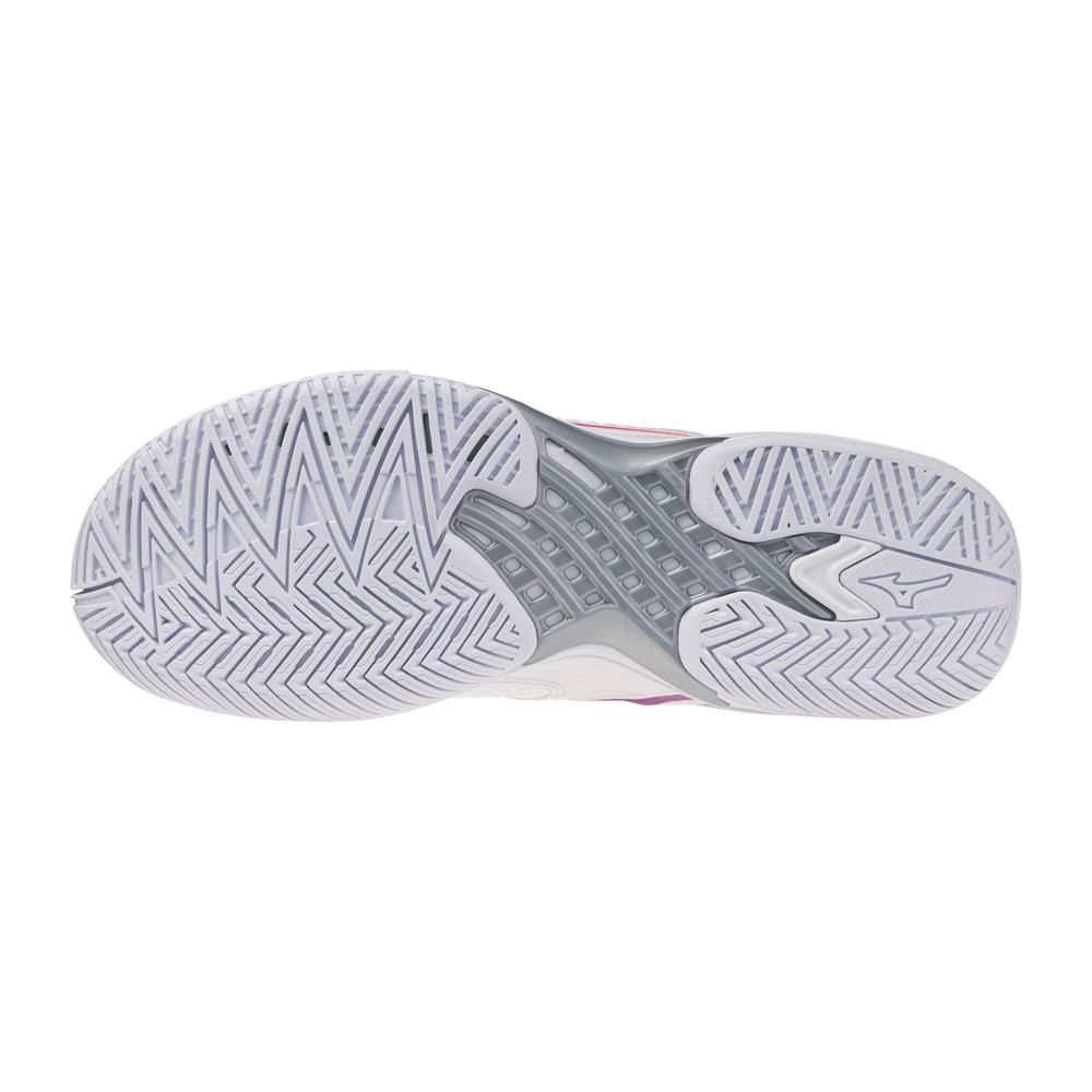 Mizuno Women's Wave Exceed Tour 7 AC Tennis Shoes in White/Dahlia — White/Dahlia