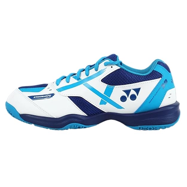 Yonex 39 Junior Badminton Shoes in White/Blue