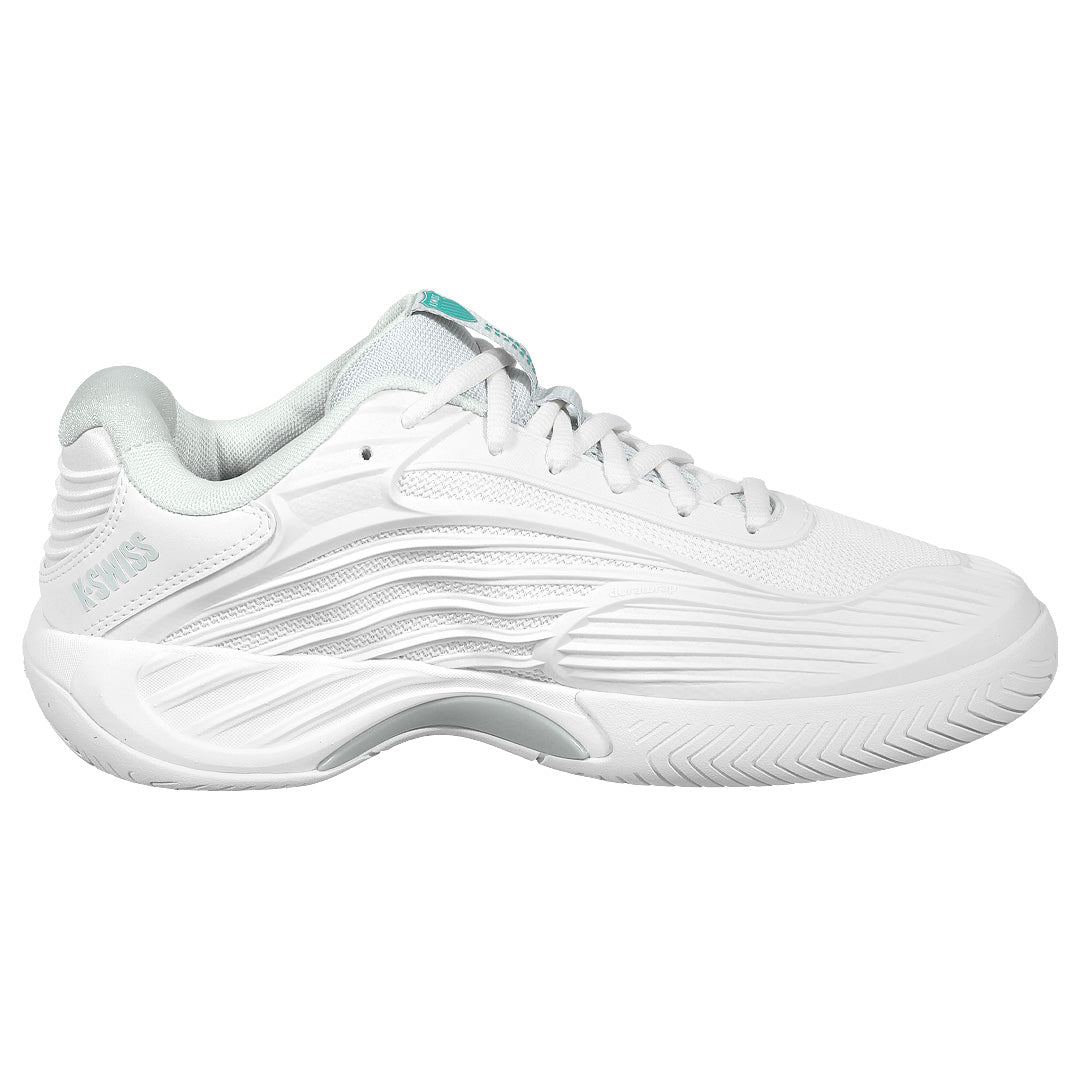 K-Swiss Women's Hypercourt Express 3 Tennis Shoes in Blanc de Blanc/Glacier Grey – Blanc de Blanc/Glacier Grey/Baltic