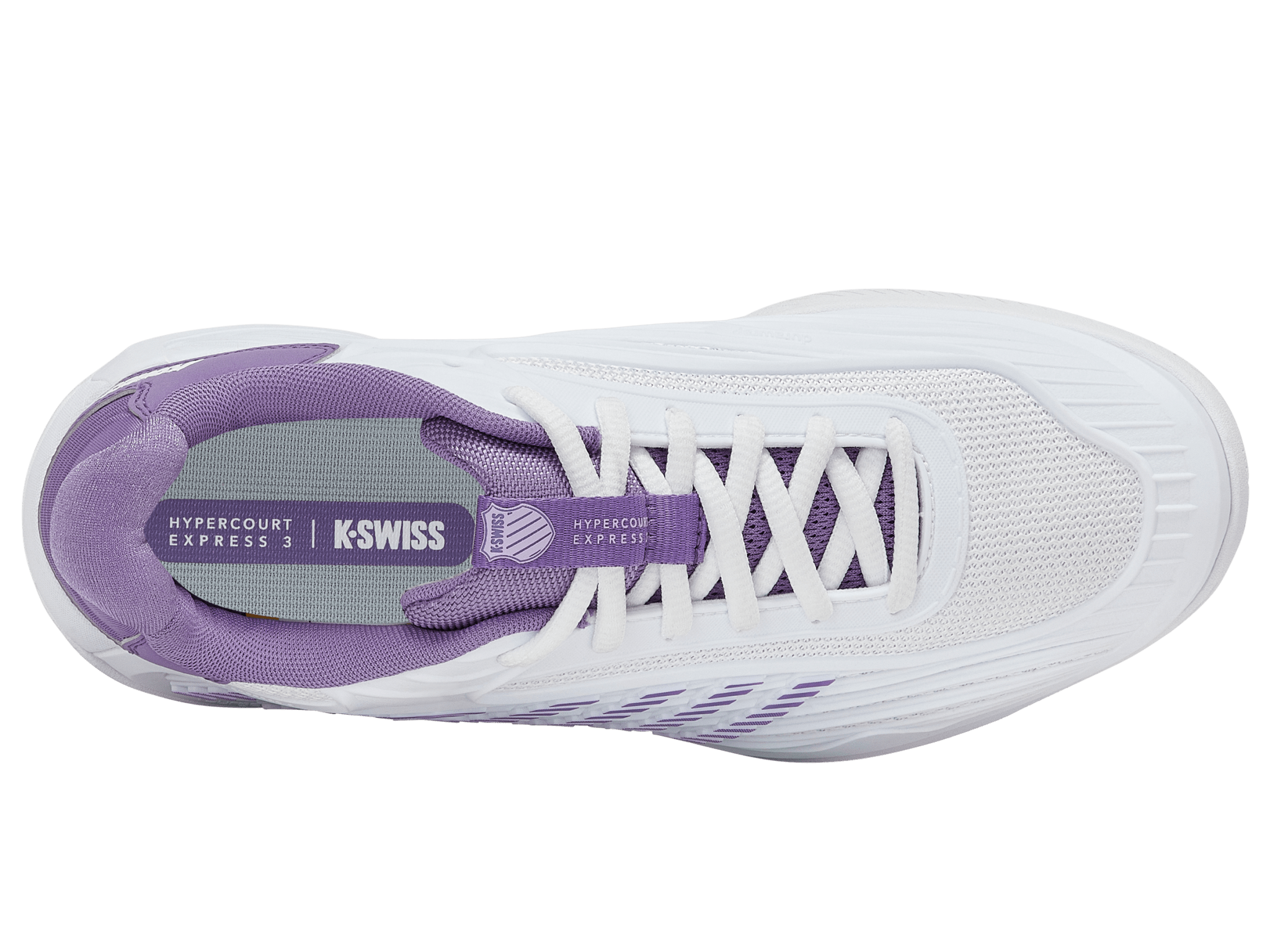 K-Swiss Women's Hypercourt Express 3 Tennis Shoes in White/Purple Haze – White/Purple Haze/Lunar Rock – view 6