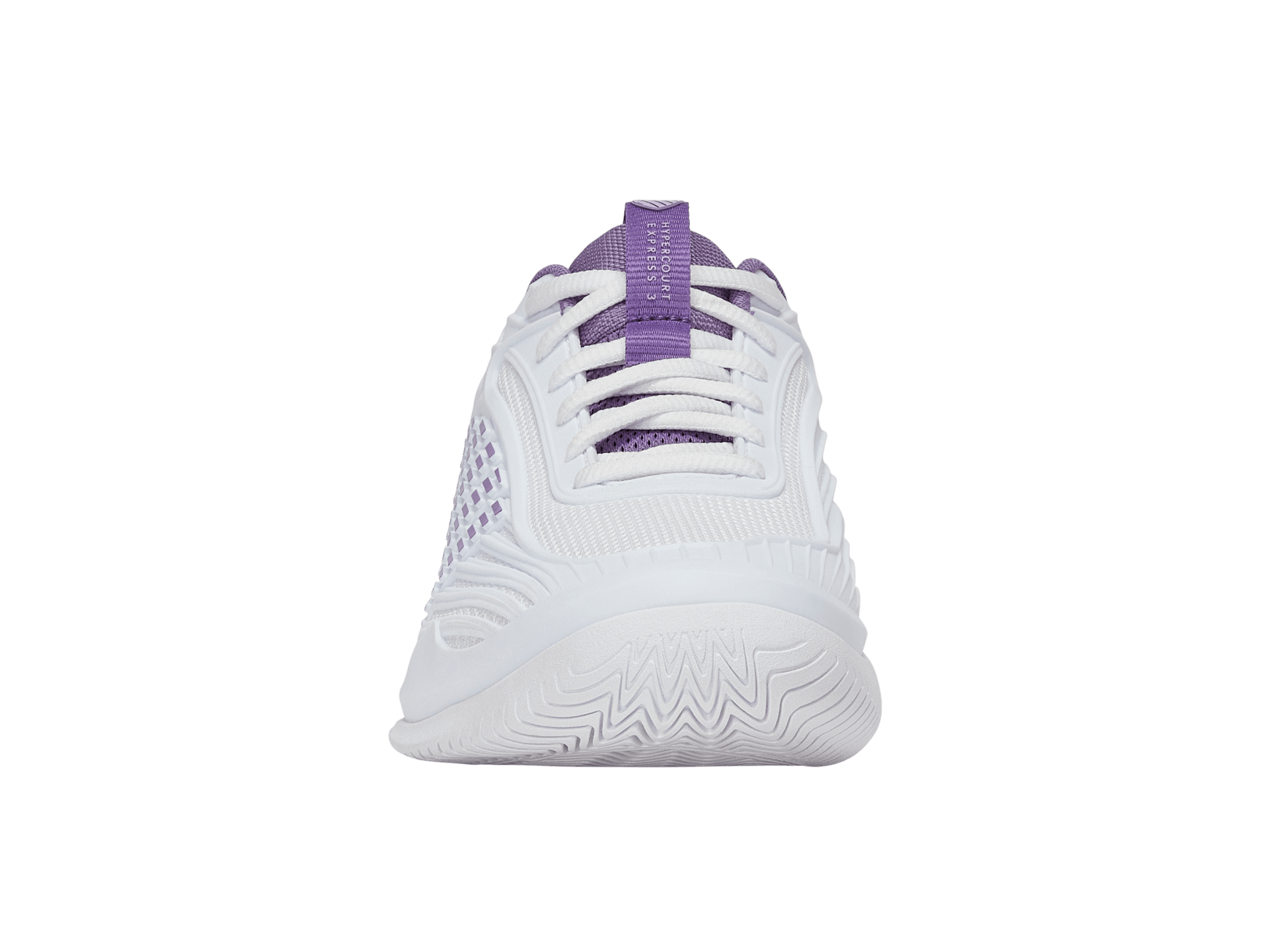 K-Swiss Women's Hypercourt Express 3 Tennis Shoes in White/Purple Haze – White/Purple Haze/Lunar Rock – view 3