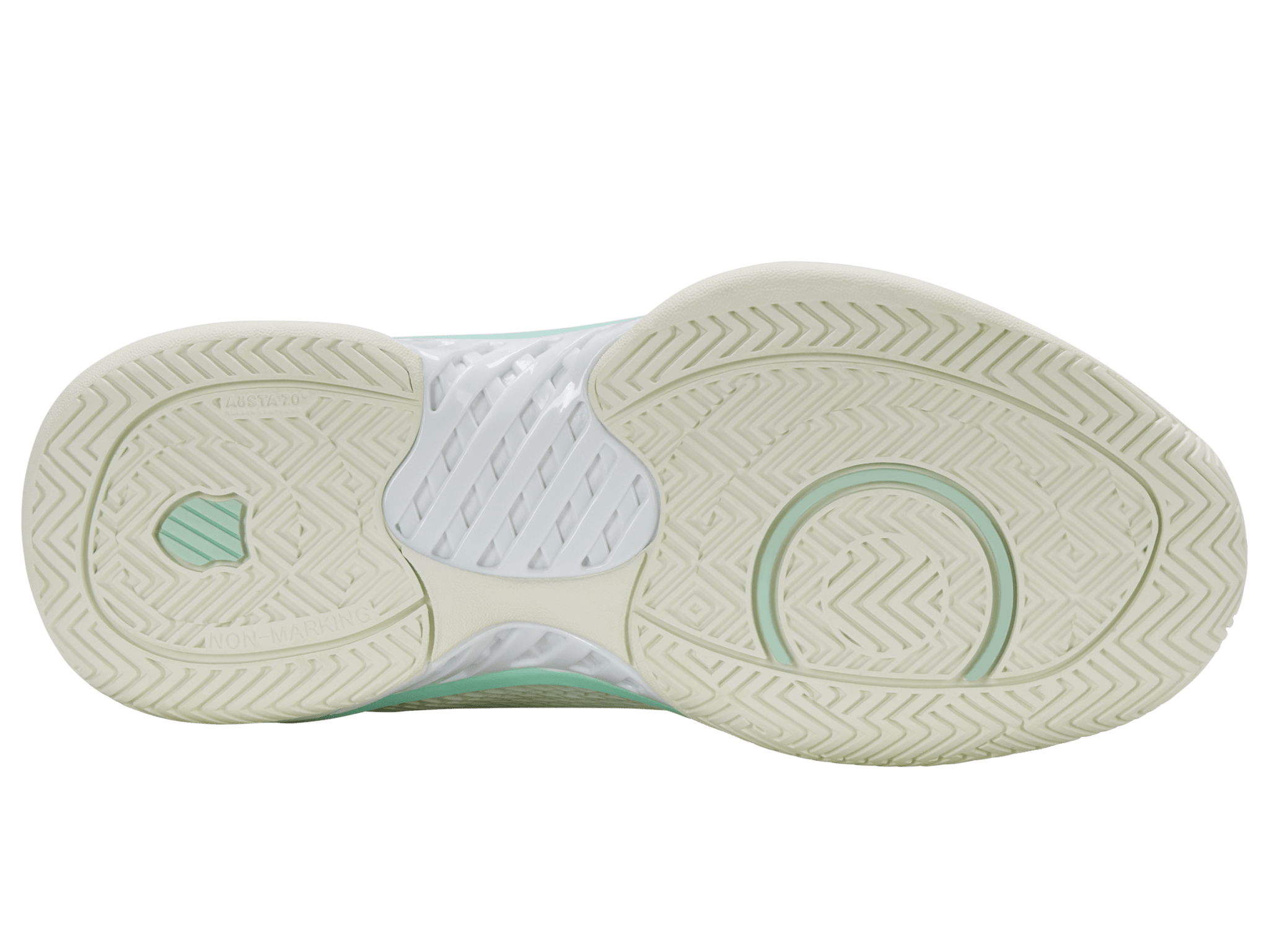 K-Swiss Women's Express Light Wide Pickleball Shoes in Ice/Honeydew – Ice/Honeydew/Neon Pastel Pink – view 6