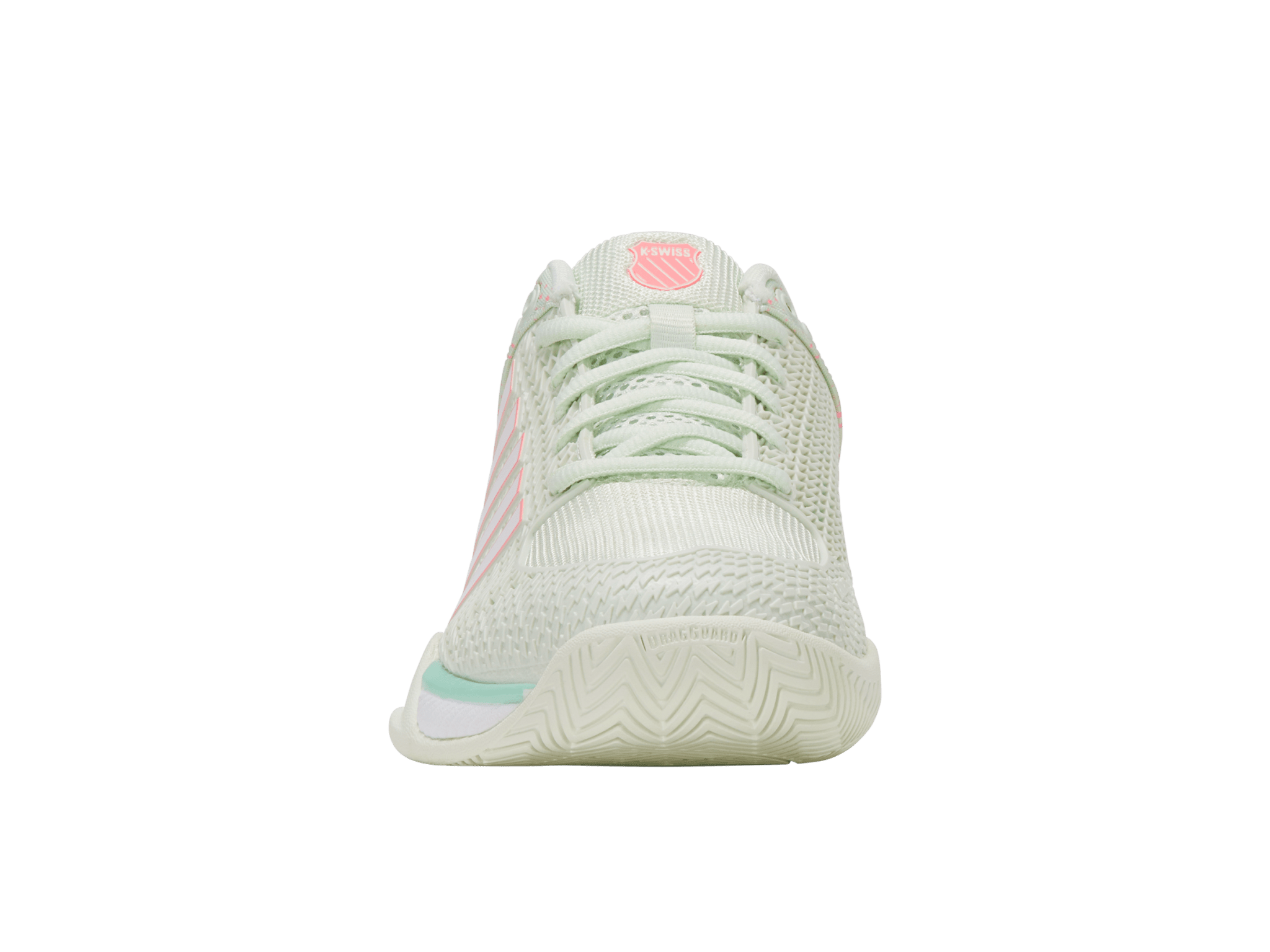 K-Swiss Women's Express Light Wide Pickleball Shoes in Ice/Honeydew – Ice/Honeydew/Neon Pastel Pink – view 3