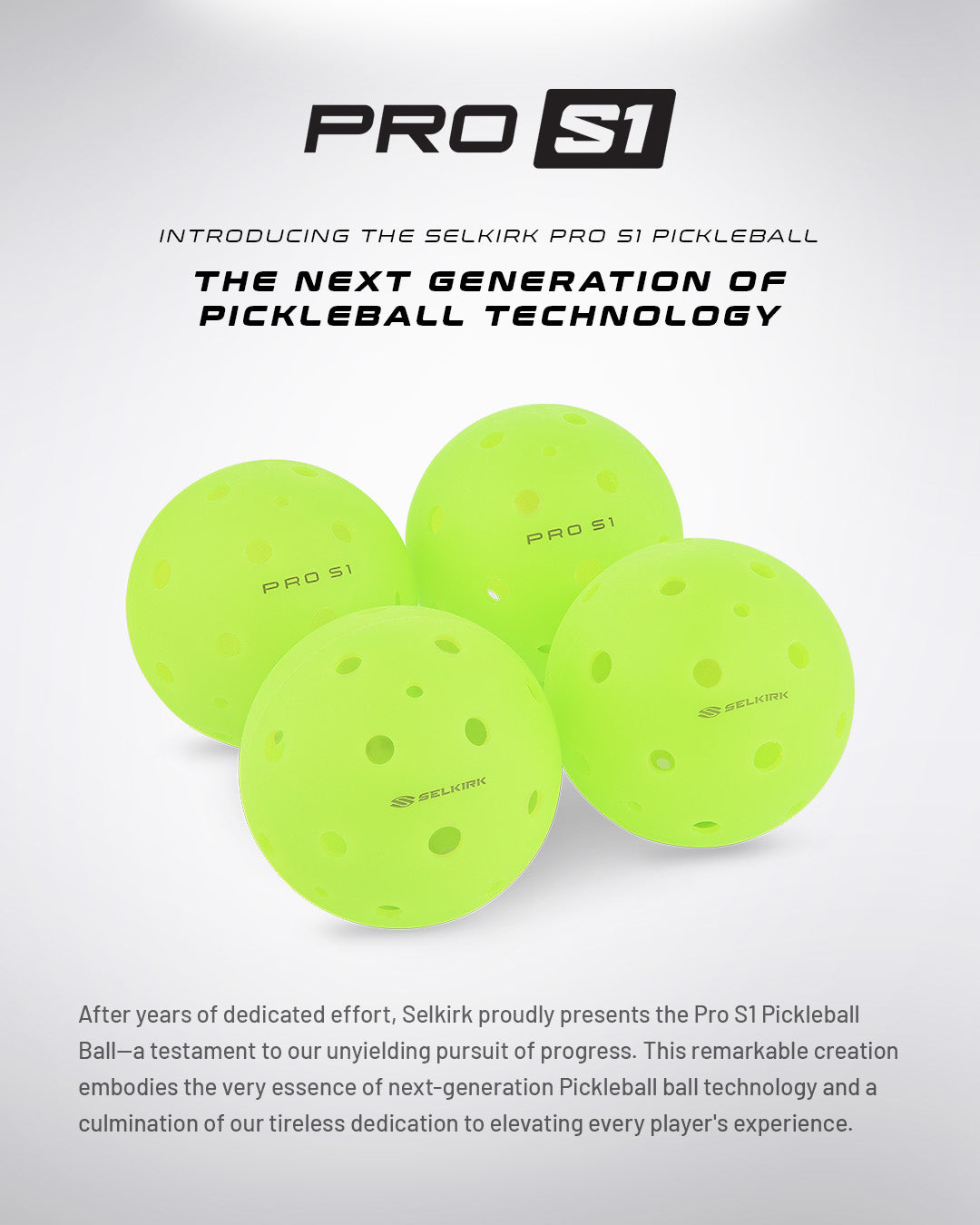 Selkirk Pro S1 Pickleball - 4 Pack