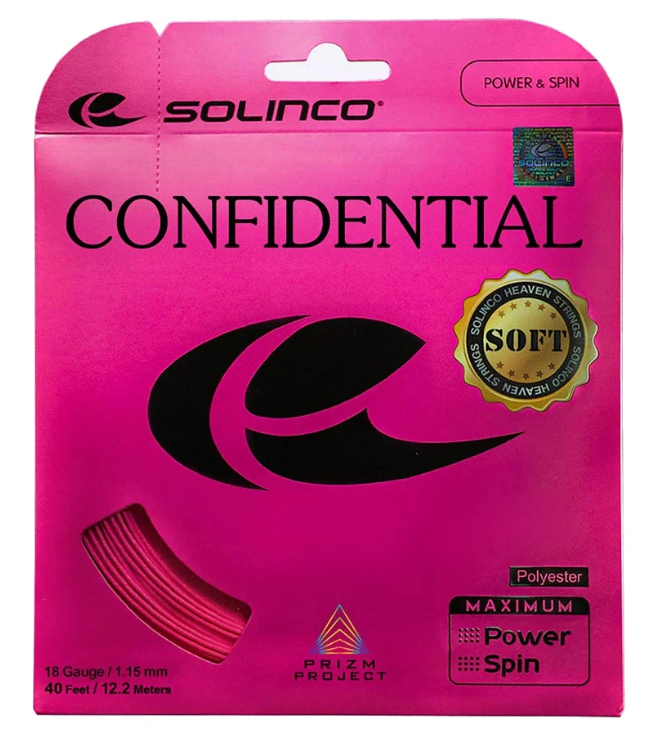 Solinco Confidential Soft Tennis String Set in Pink
