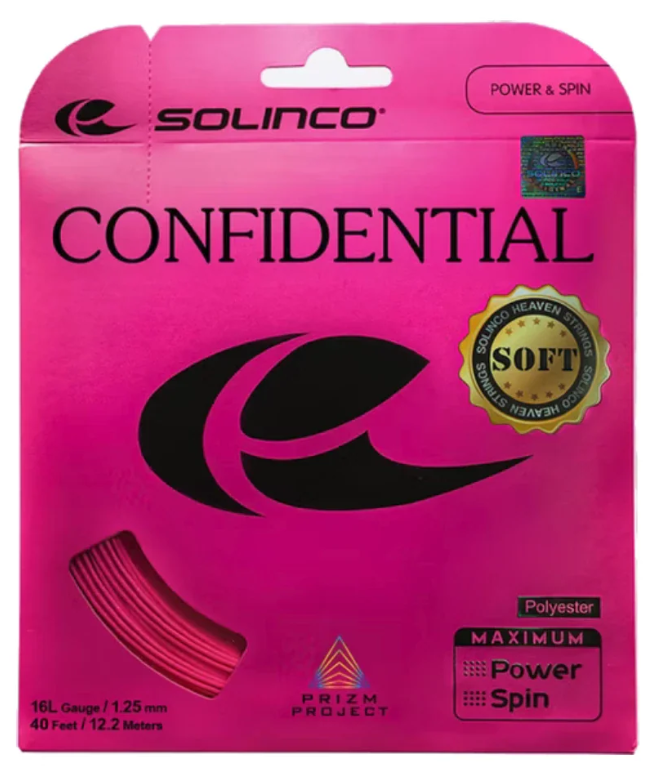 Solinco Confidential Soft Tennis String Set in Pink