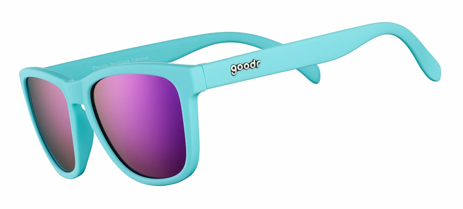 Goodr OG Polarized Sunglasses - Electric Dinotopia Carnival