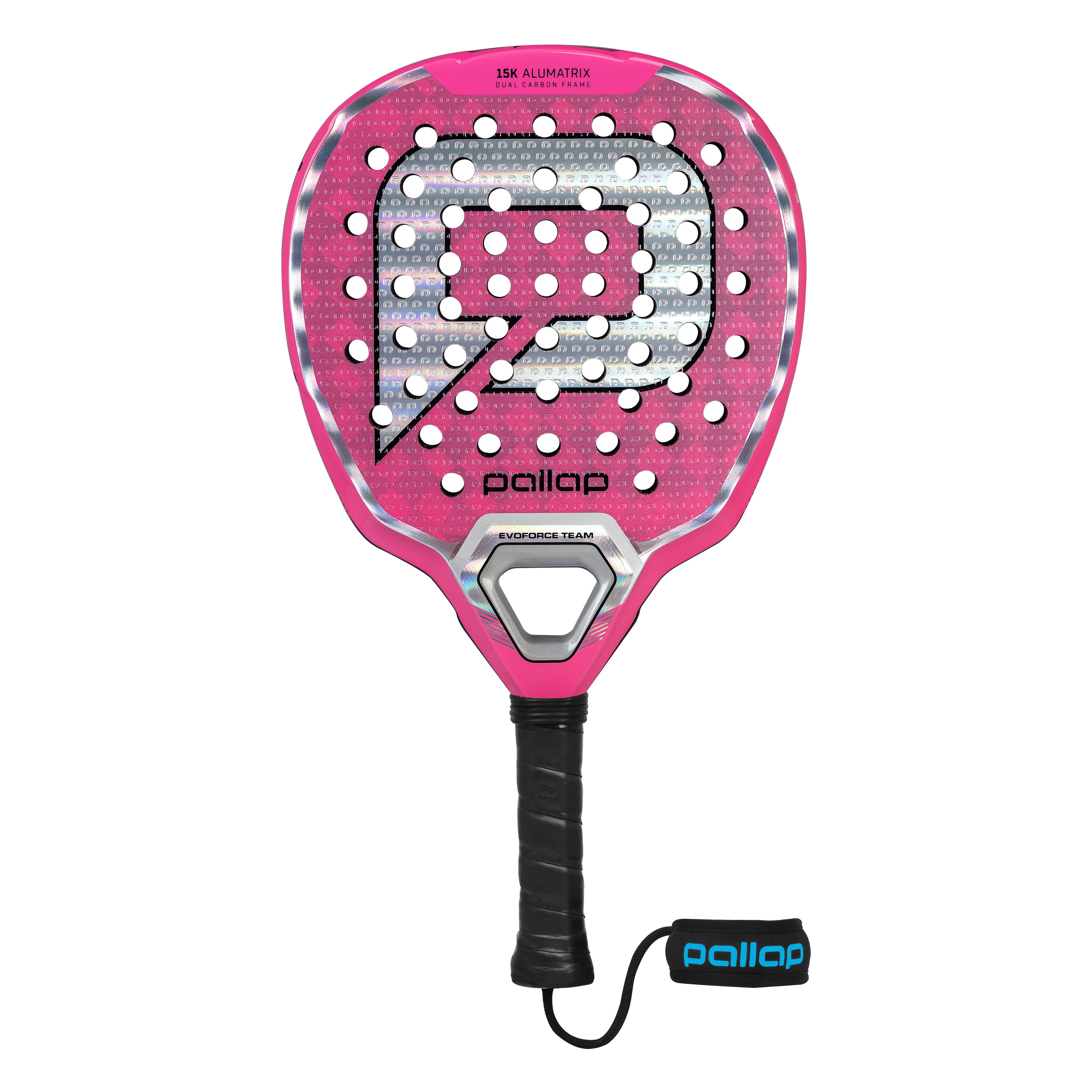 Pallap EvoFORCE Team Padel Racquet in Pink/Silver