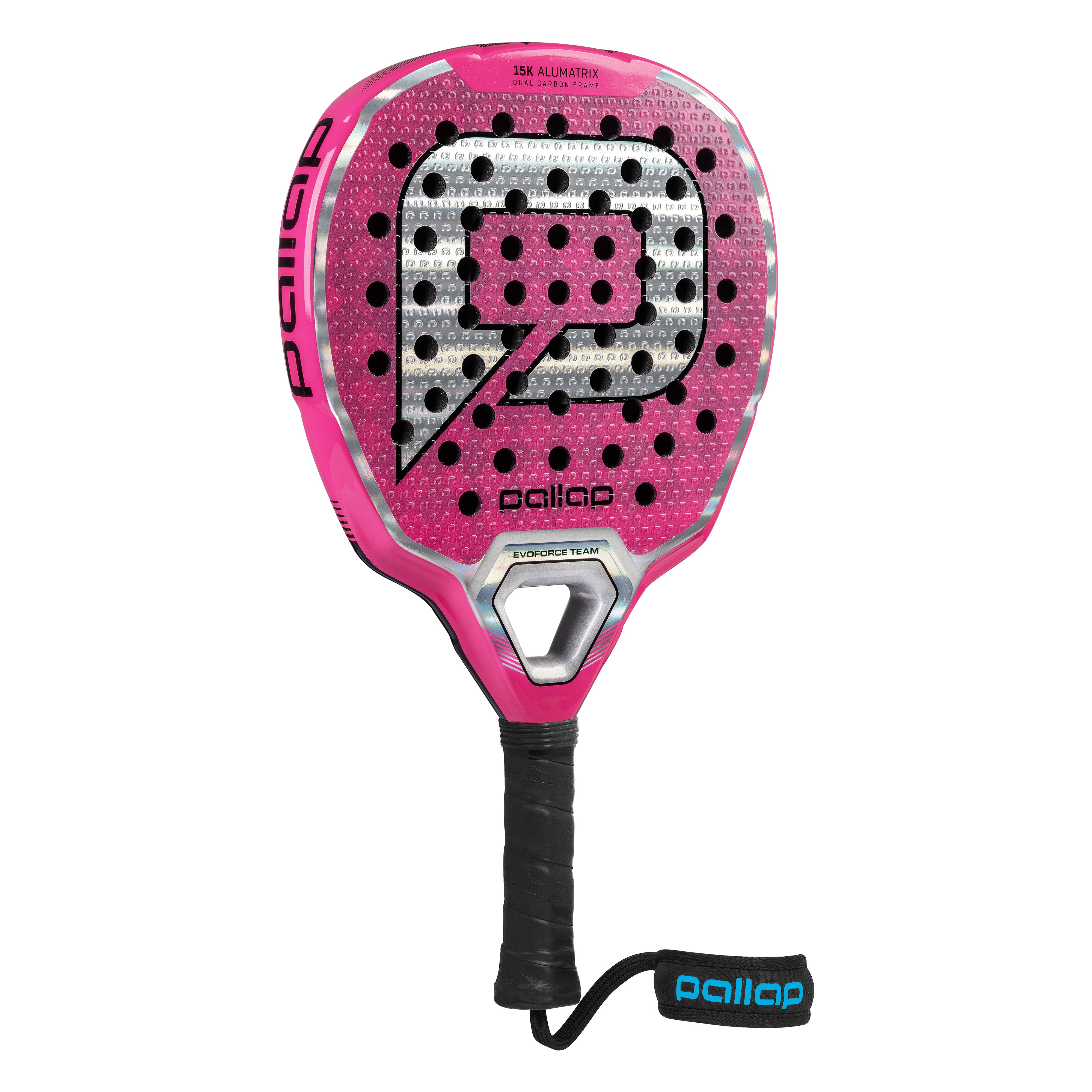 Pallap EvoFORCE Team Padel Racquet in Pink/Silver