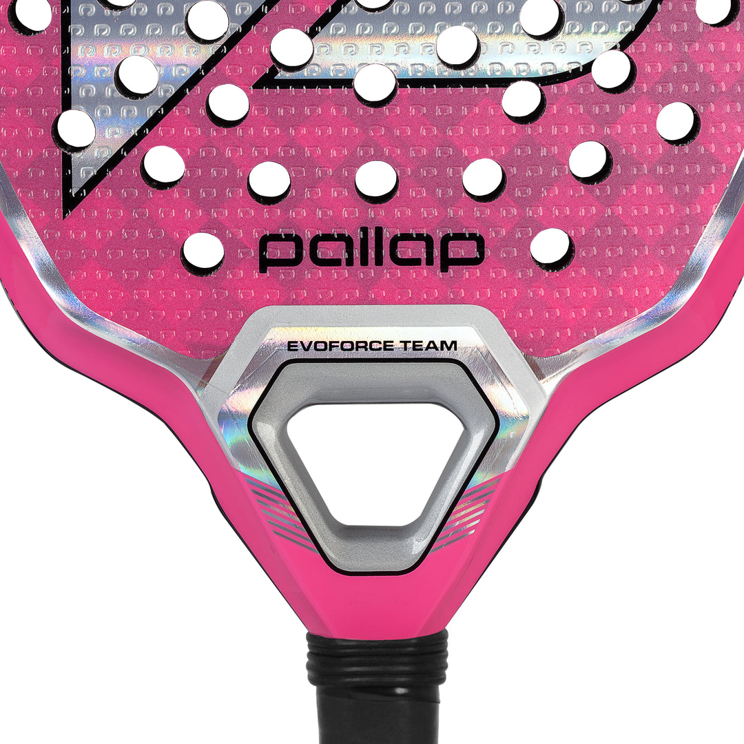 Pallap EvoFORCE Team Padel Racquet in Pink/Silver
