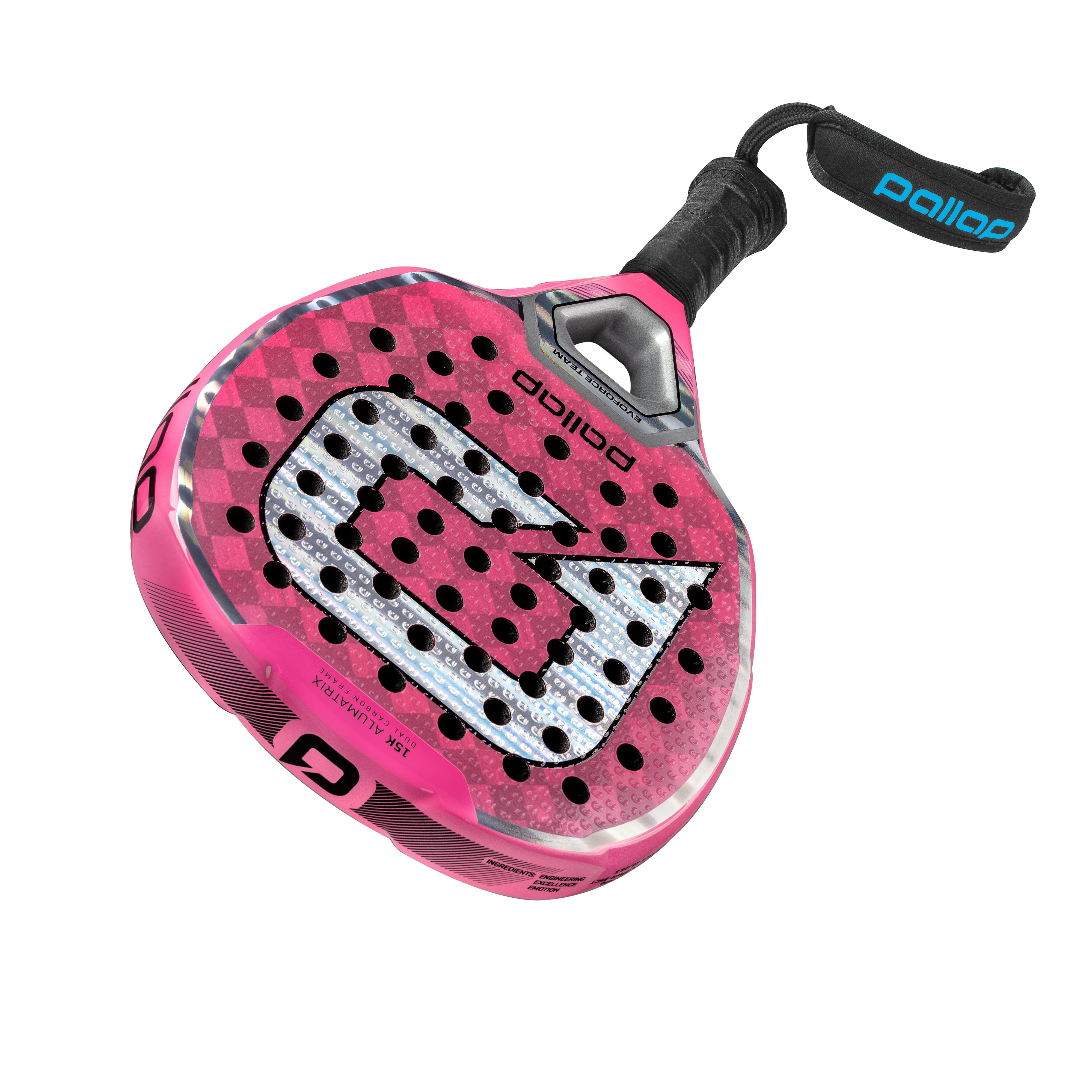 Pallap EvoFORCE Team Padel Racquet in Pink/Silver