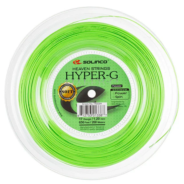 Solinco Hyper-G Soft Tennis String Reel in Green