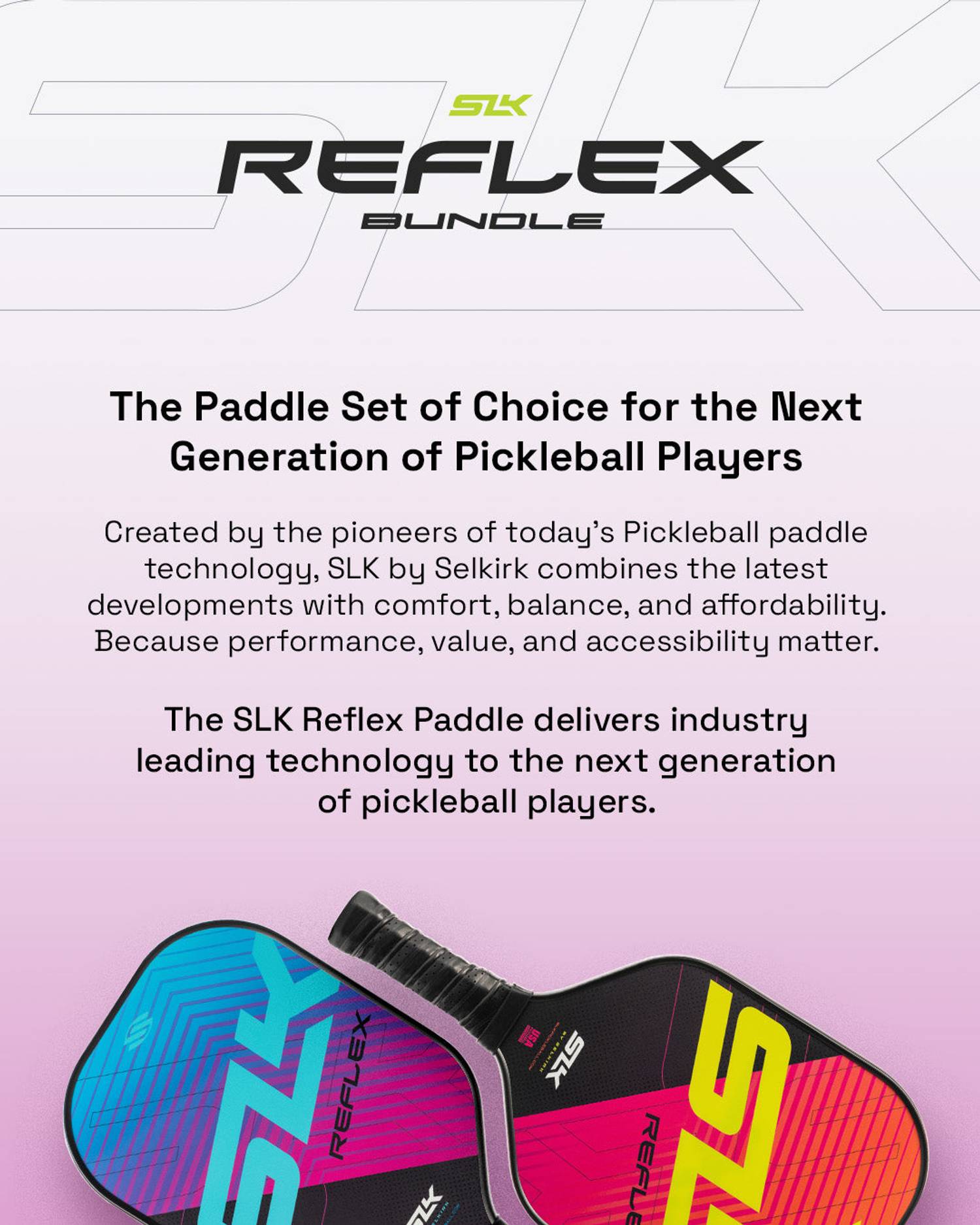 Selkirk SLK Reflex Pickleball Paddle Bundle