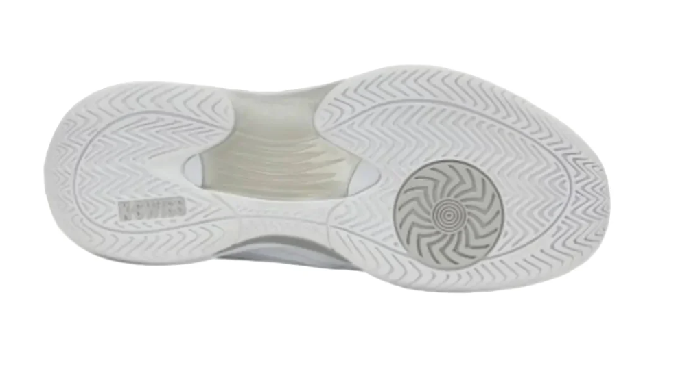 K-Swiss Women's Hypercourt Express 3 Tennis Shoes in White/Dawn Blue/Silver