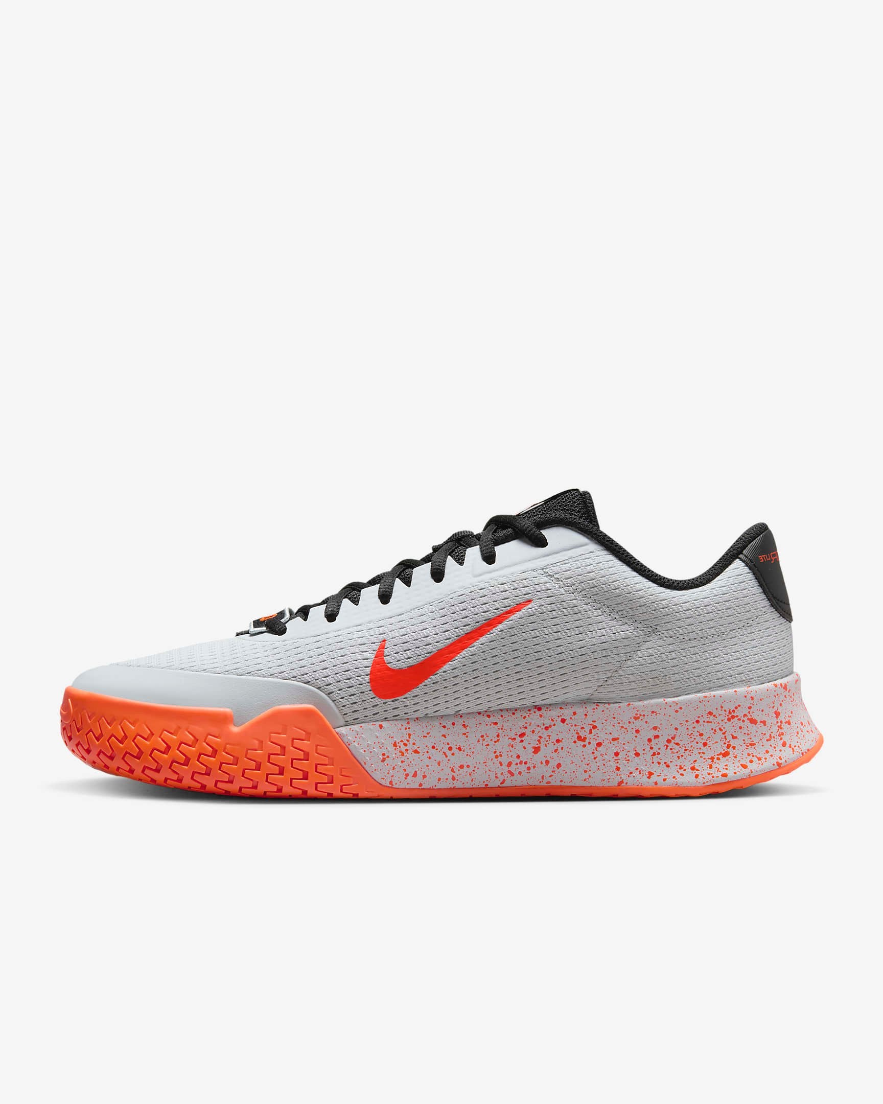 Nike Men's Vapor Lite 2 Premium Tennis Shoes in Pure Platinum/Black-Hyper Crimson