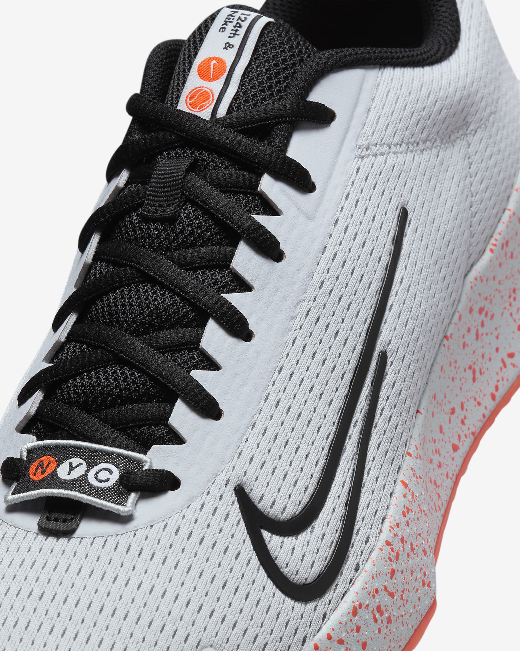 Nike Men's Vapor Lite 2 Premium Tennis Shoes in Pure Platinum/Black-Hyper Crimson