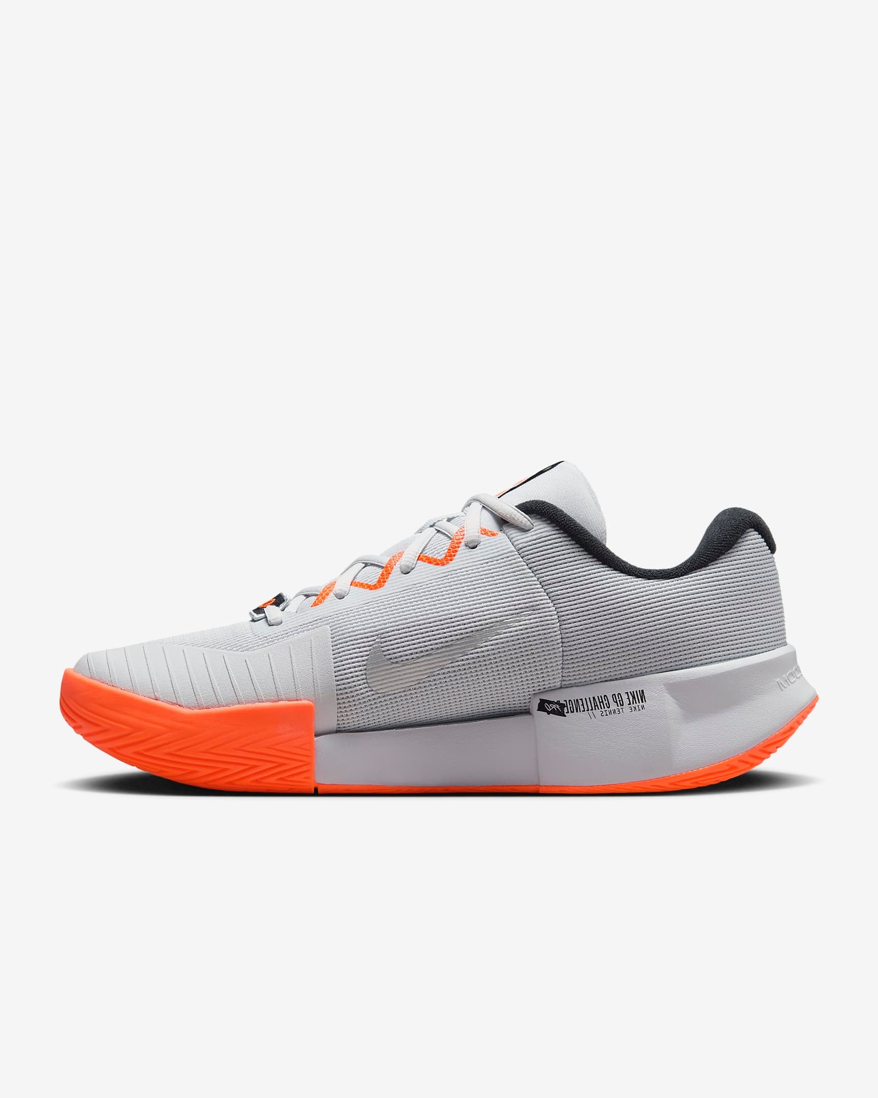 Nike Men's GP Challenge Pro HC PRM Tennis Shoes in Pure Platinum/Black-Hyper Crimson-White