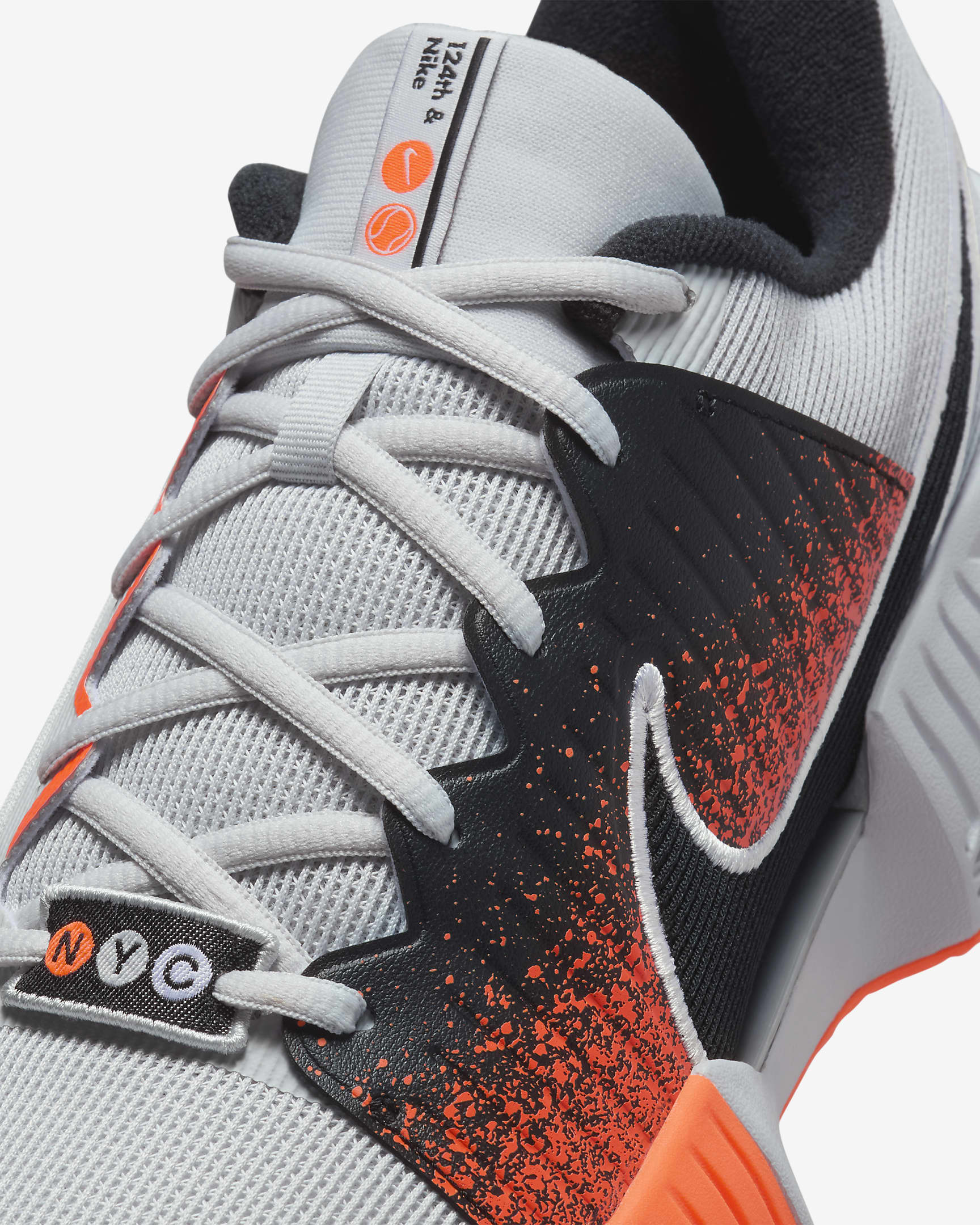 Nike Men's GP Challenge Pro HC PRM Tennis Shoes in Pure Platinum/Black-Hyper Crimson-White