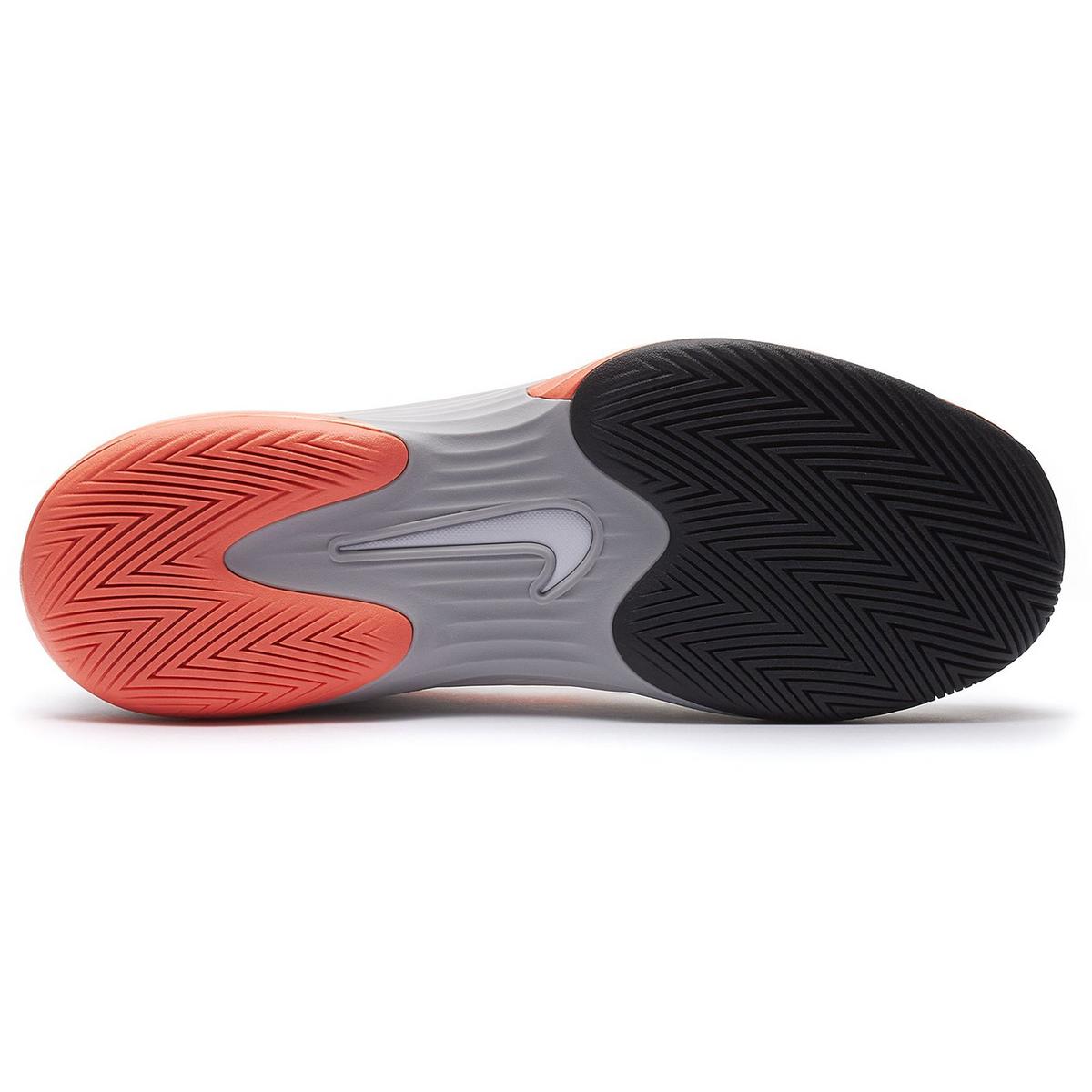 Nike Men's Vapor 12 Premium Hard Court Tennis Shoes in White/Hot Lava-Wolf Grey