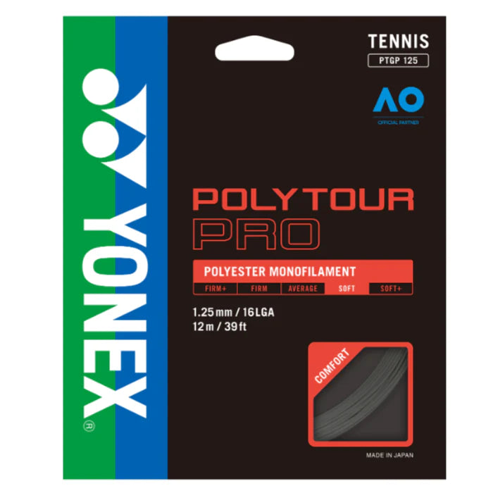 Yonex Polytour PRO 125 (16L Gauge) Tennis String Set