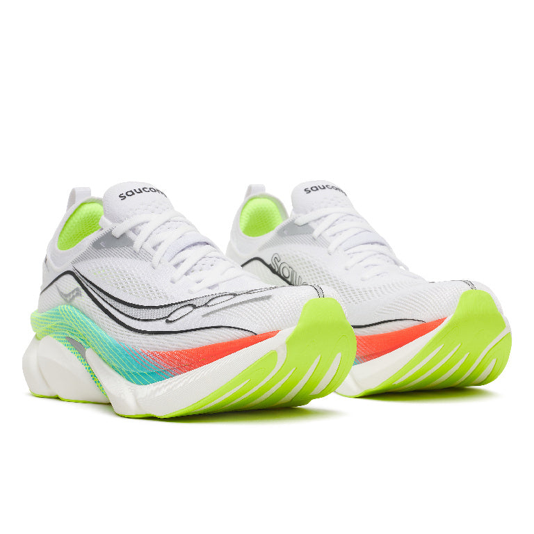 Saucony Unisex Endorphin Elite 3 Running Shoes in White/Multi