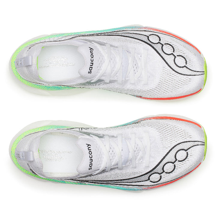 Saucony Unisex Endorphin Elite 3 Running Shoes in White/Multi