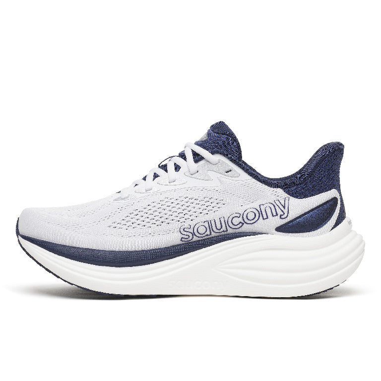 Saucony Men's Triumph 24 Running Shoes in White/Naval