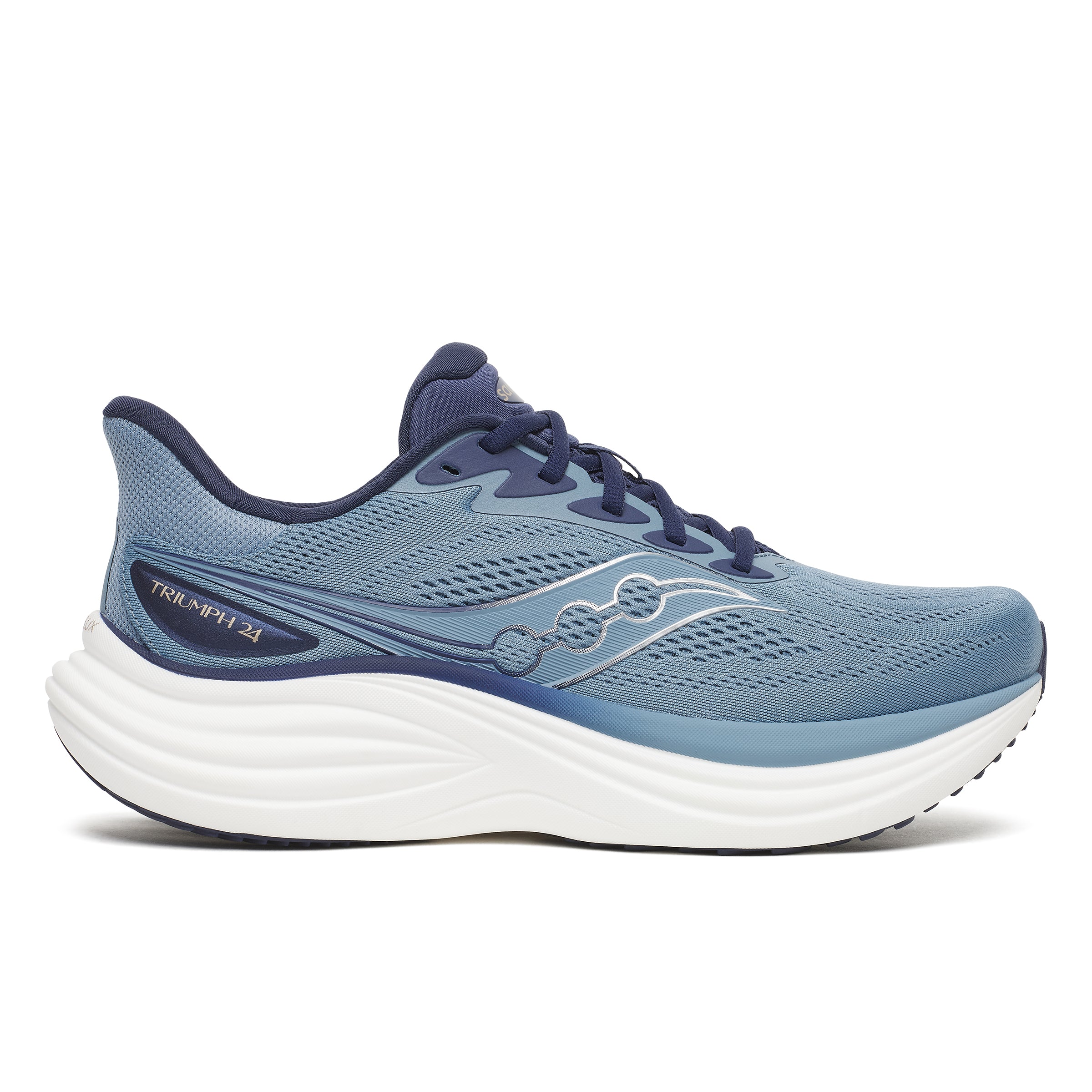 Saucony Men's Triumph 24 Running Shoes in Windward/Naval