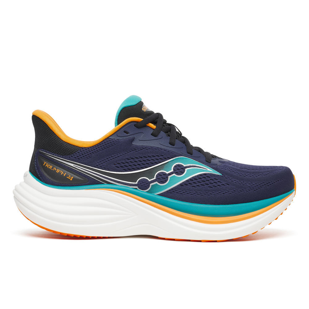 Saucony Men's Triumph 24 Running Shoes in Naval/Tranquil