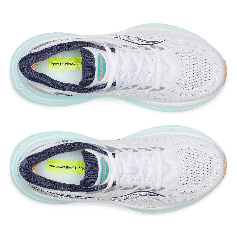 Saucony Women's Triumph 24 Running Shoes in White/Spa