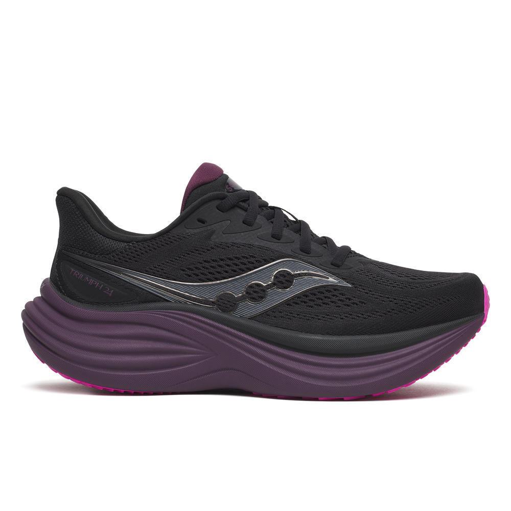 Saucony Women's Triumph 24 Running Shoes in Black/Syrup