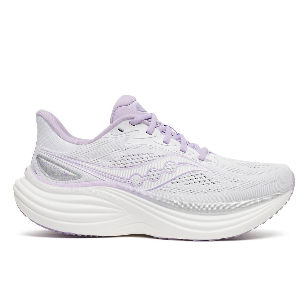 Saucony Women's Triumph 24 Running Shoes in White/Pastel