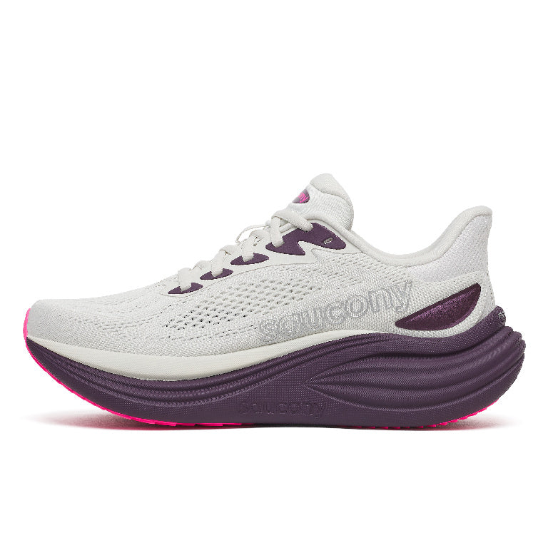 Saucony Women's Triumph 24 Running Shoes in Quartz/Eggplant