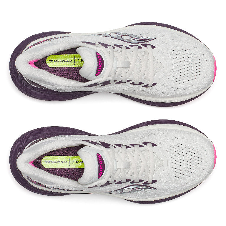 Saucony Women's Triumph 24 Running Shoes in Quartz/Eggplant