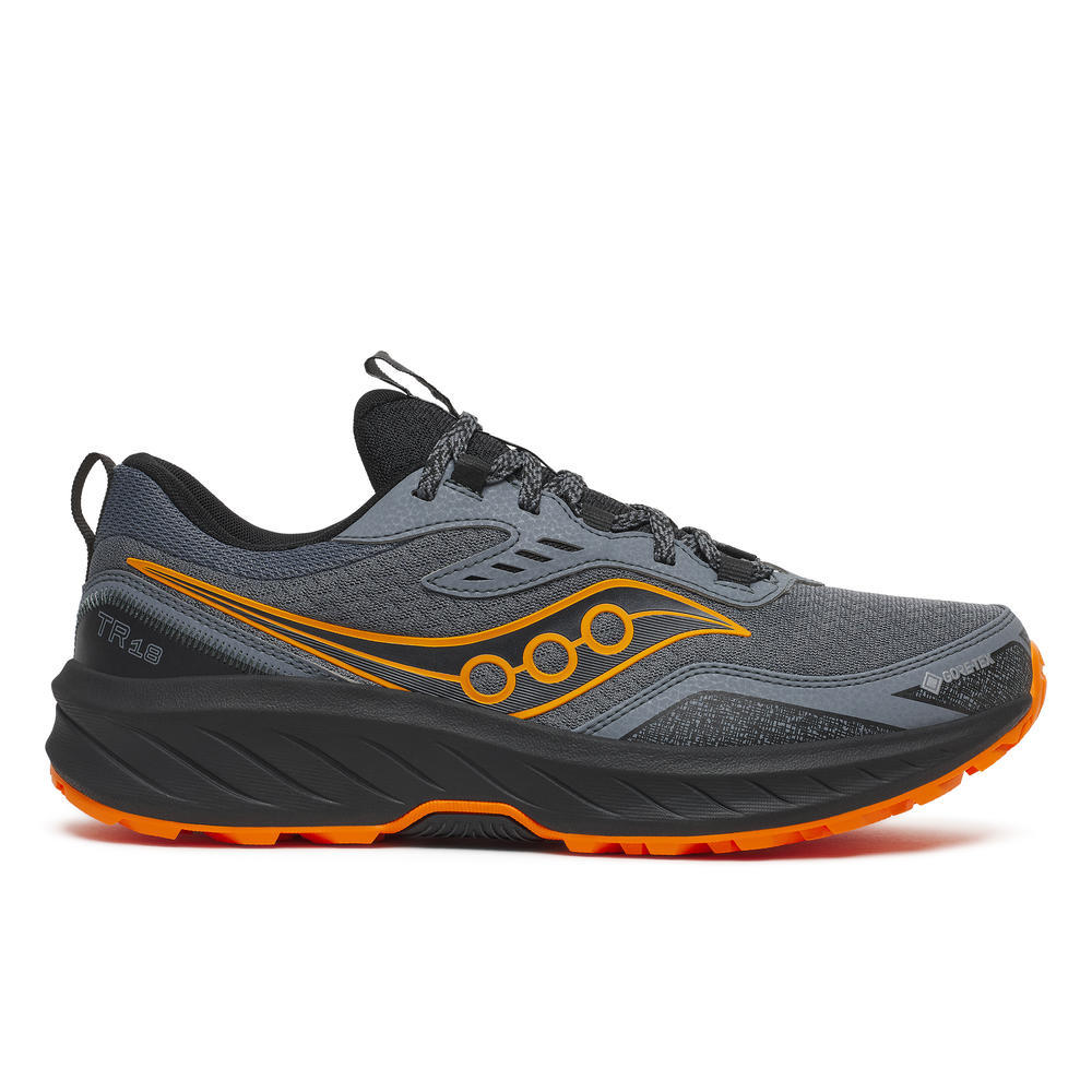 Saucony Men's Excursion TR18 Gtx Running Shoes in Carbon/Fuego
